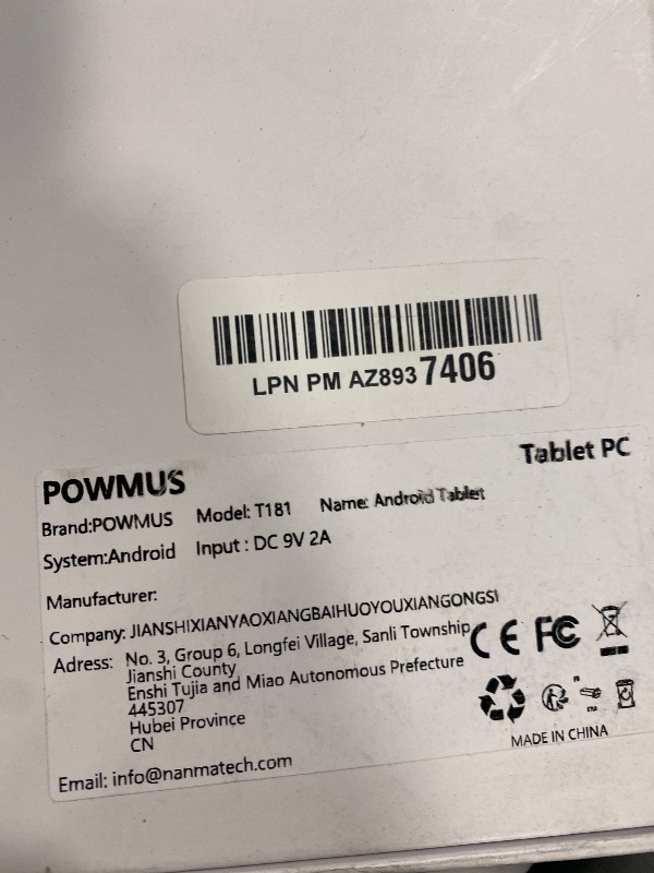 Photo 1 of POWMUS Tablet 14 inch Ultra Big Android 14 Tablets, 256GB Storage(Expand to 1TB),36GB(12+24) RAM, 11580 mAh Battery 18W PD Fast Charger, 8 Core 2.0gHz CPU,4 Speakers, 5G WiFi with Case-Black