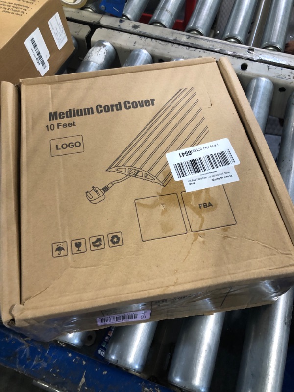 Photo 1 of 10ft Floor Cable Cover Heavy Duty PVC Cord Cover Wire Cover to Prevent Trip Hazard for Home Office or Outdoor(10ft, Black)