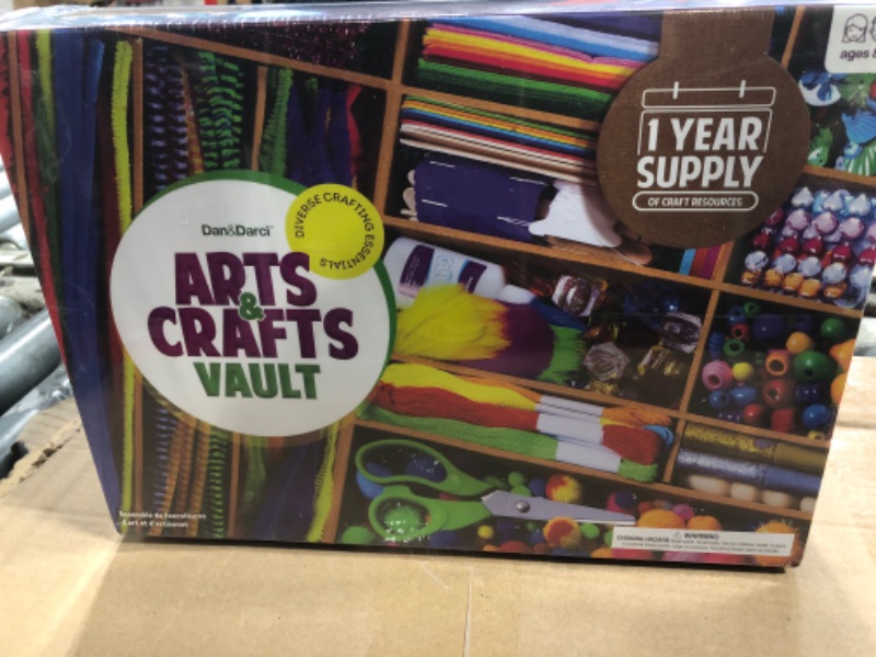 Photo 2 of ** factory sealed*** Dan&Darci' 'Arts and Crafts Vault - 1000+ Piece Craft Kit Library in A Box for Kids Ages 4 5 6 7 8 9 10 11 & 12 Year Old Girls & Boys - Crafting