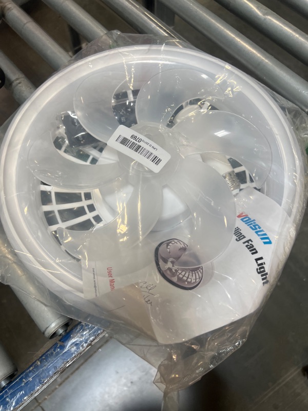 Photo 1 of VOLISUN Socket Fan Light with Remote, Socket Ceiling Fan with Dimmable Led Light, 3 Colors 3000K-6500K, Screw in Small Ceiling Fan for Bedroom, Kitchen, Living Room, Garage