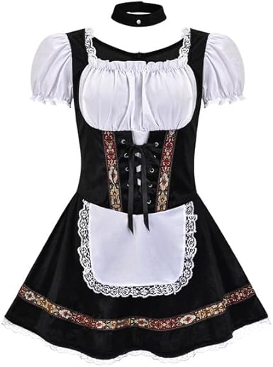 Photo 1 of COSWE Women's German Dirndl Dress Off Shoulder Oktoberfest Beer Girl Costume SMALL
