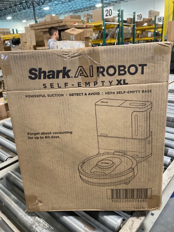 Photo 2 of ***VERY USED****Shark AV2501AE AI Robot Vacuum with XL HEPA Self-Empty Base, Bagless, 60-Day Capacity, LIDAR Navigation, Perfect for Pet Hair, Compatible with Alexa, Wi-Fi Connected, Carpet & Hard Floor, Black