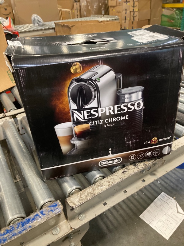 Photo 2 of ***USED*****Nestle Nespresso Nespresso C122-US-CH-NE, Chrome Citiz & Milk Espresso Machine, 2.6,34 ounce