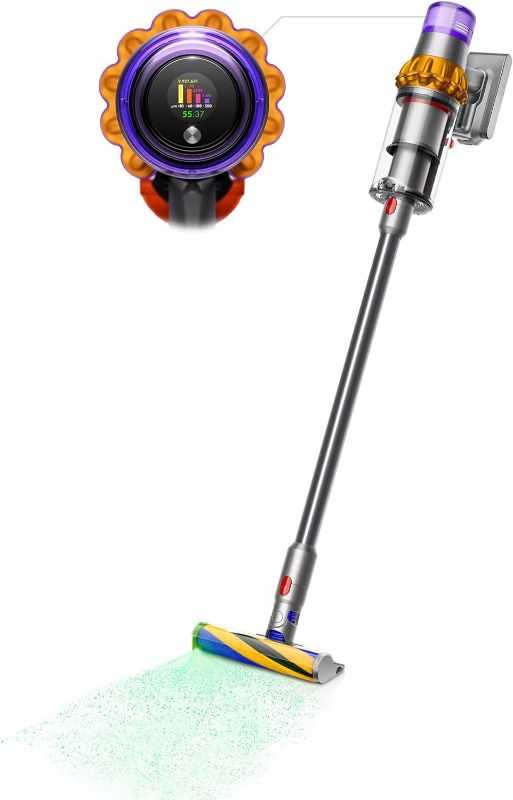 Photo 1 of ****VERY USED****Dyson V15 Detect Cordless Vacuum Cleaner, Multicolor, 10.5"L x 9.8"W x 49.6"H