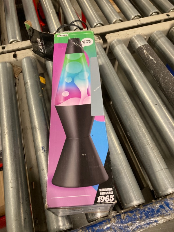 Photo 2 of ***USED*****LAVA® Lamp - 14.5" Gunmetal Grey - The Original Motion Light - Tri-Colored Green/Blue/Purple - Item #2098 (Amazon Exclusive)