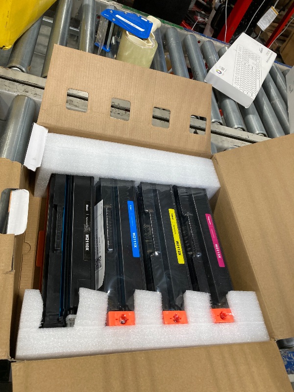 Photo 3 of 206X Toner Cartridges 4 Pack High Yield (with Chip) Compatible Replacement for HP 206X 206A for Color Laserjet Pro MFP M283fdw M283cdw M283fdn M282nw Pro M255dw M255nw M283 M255 Printer W2110X W2110A