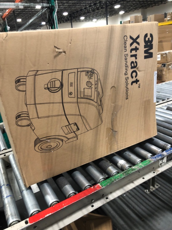 Photo 1 of 3M Xtract Portable Dust Extractor, 64256, 9 Gallon/35 Liter, Industrial Vacuum with Automatic Filter Clean Without Flow Stoppage, HEPA Filter, Compatibility with Pneumatic and Electric Sanders , Black