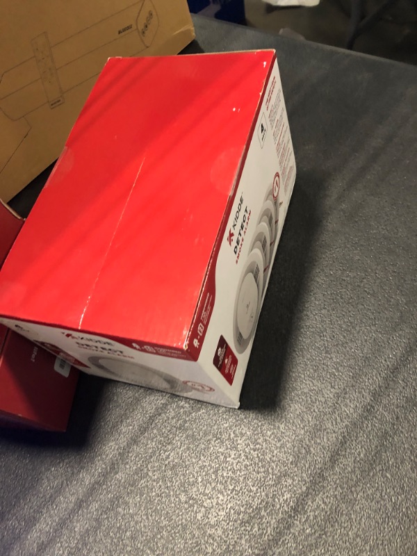 Photo 1 of Kidde Hardwired Smoke Detector, AA Battery Backup, Interconnectable, LED Warning Light Indicators, 4 Pack