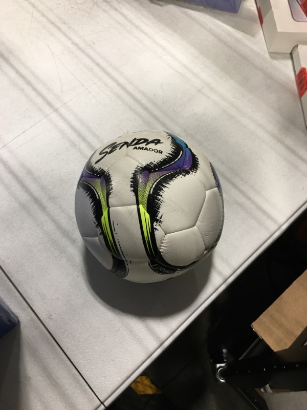 Photo 2 of ***need charge air*** SENDA Amador Training Soccer Ball, Fair Trade Certified, Purple, Size 4 (Ages 8-12)