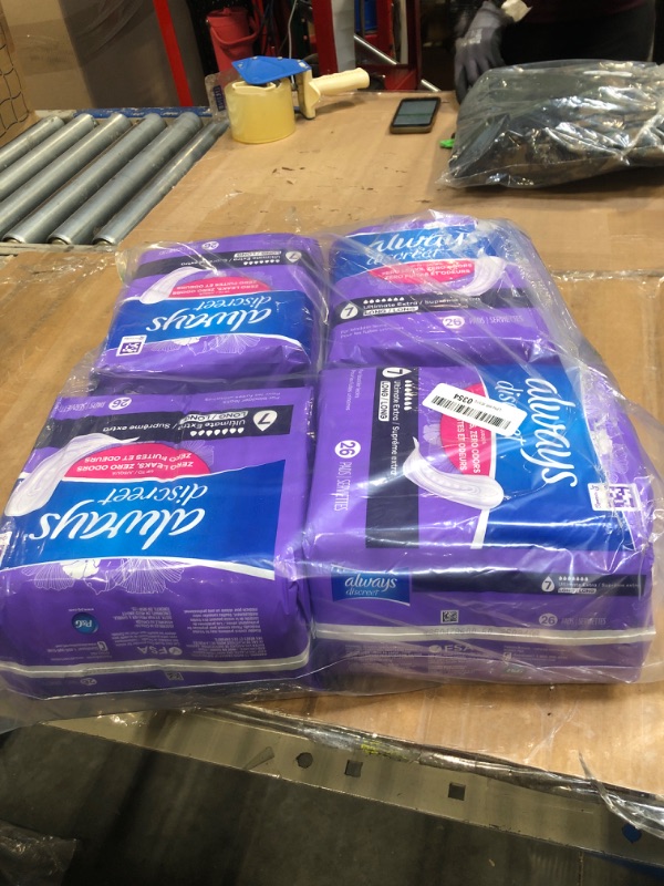 Photo 1 of Always Discreet Adult Incontinence Pads for Women, Ultimate Extra Protect Absorbency, Long Length, Postpartum Pads, 104 CT