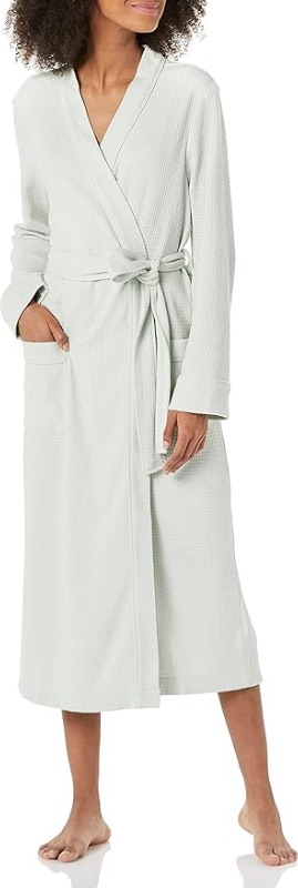 Photo 1 of Amazon Essentials Women's Lightweight Waffle Full-Length Robe