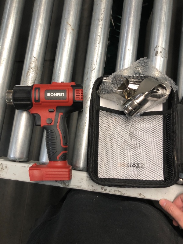 Photo 2 of (READ FULL POST) IRONFIST Heat Gun Cordless for Milwaukee M18 Battery, Welding Hot Air Gun with Digital Display 2-Temp Setting & 6 Gear Wind Speed Adjustable with Storage bag & 5 Nozzles (Battery NOT Included)