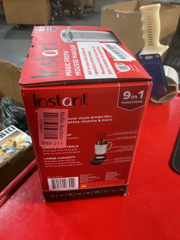 Photo 2 of ***(PARTS ONLY/ NON FUNCTIONAL/ NO RETURNS OR REFUNDS) ***
Instant Pot Instant Magic Froth 9-in-1 Electric Milk Steamer and Frother,17oz Stainless Steel Pitcher,Hot and Cold Foam Maker and Milk Warmer for Lattes,Cappuccinos,Macchiato