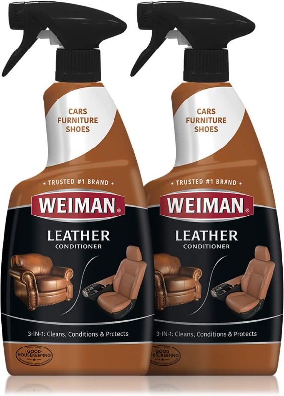 Photo 1 of ***MISSING 3***

Weiman Leather Cleaner & Conditioner - 22 fl. oz. [6 Pack] Restores Leather Surfaces - UV Protectants Help Prevent Cracking or Fading of Leather Couches, Car Seats, Shoes, Purses