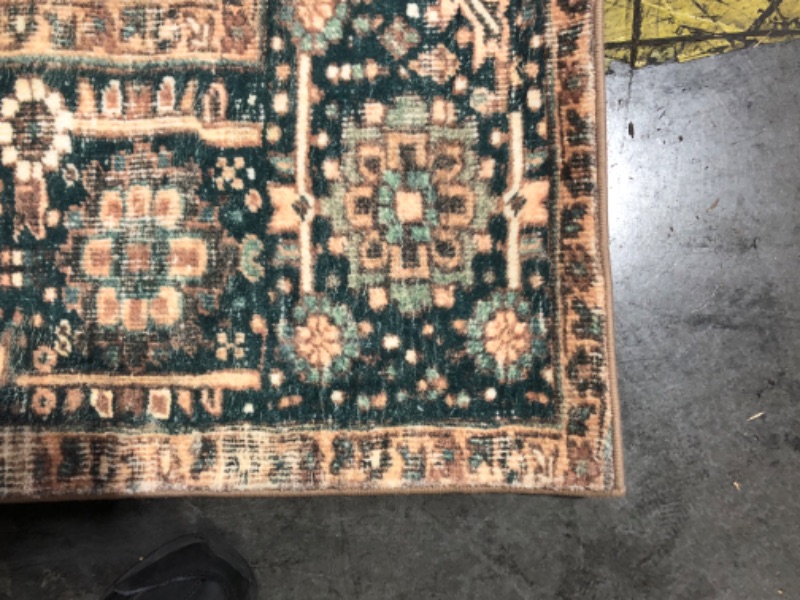 Photo 4 of ***HEAVILY USED AND DIRTY - NO PACKAGING - FRAYED - SEE PICTURSE***
Loloi II Margot Collection MAT-02 Terracotta / Lagoon 8'-6" x 11'-6", .38" Thick, Area Rug, feat.CloudPile, Soft, Durable, Printed, Medallion, Low Pile, Non-Shedding, Easy Clean, Living R