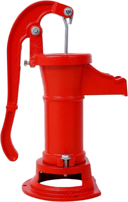 Photo 1 of ***MISSING LEVER**Antique Hand Well Pump Pitcher Pump for Well 25 ft Lift Maxium, Cast Iron Water Manual Well Pump for Outdoor, Yard, Pond, Garden, Red