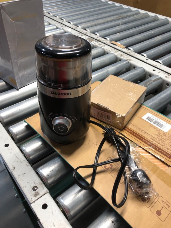 Photo 3 of ***USED - LIKELY MISSING PARTS - UNABLE TO VERIFY FUNCTIONALITY***
SHARDOR Super Silent Coffee Grinder Electric, Herb Grinder, Spice Grinder, Coffee Bean Grinder, Espresso Grinder with 1 Removable Stainless Steel Bowl