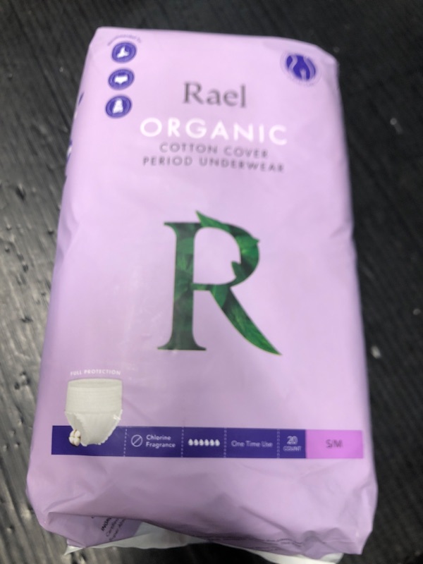 Photo 2 of ***FACTORY SEALED***Rael Disposable Underwear for Women, Organic Cotton Cover - Incontinence Pads, Postpartum Essentials, Disposable Underwear, Unscented, Maximum Coverage (Size S-M, 20 Count)