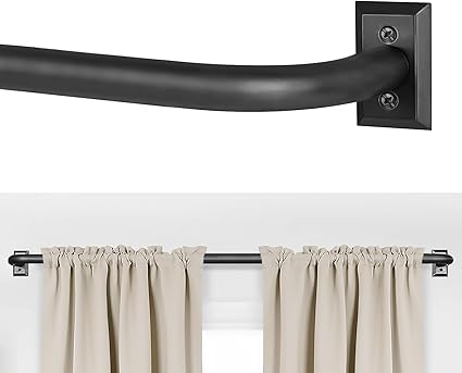 Photo 1 of ***STOCK PHOTO REFERENCE ONLY***
Blackout Curtain Rod for Windows 28 to 48 Inches, Wrap Around Drapery Rod, Heavy Duty Curtain Rods for Darkening, Modern Decorative Curtain Treatment, Matte Black
