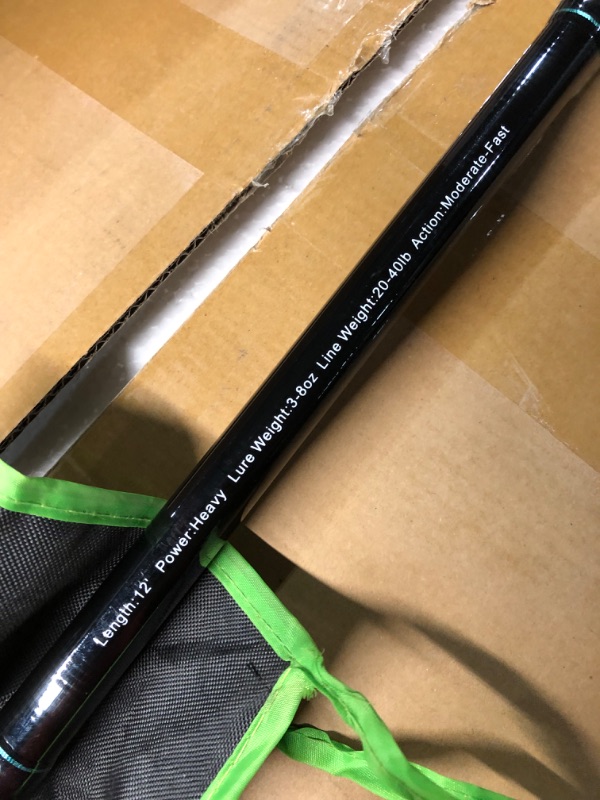 Photo 2 of ***USED - DIRTY - NO PACKAGING***
Fiblink Surf Fishing Rod Portable Travel Surf Spinning Rod 2 Piece Carbon Fiber Saltwater Fishing Rod 12'