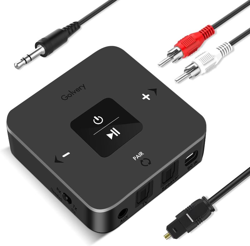 Photo 1 of (READ FULL POST) **SIMILAR TO STOCK PHOTO**  Golvery Bluetooth V5.0 Transmitter Receiver for TV with RCA AUX Audio Out