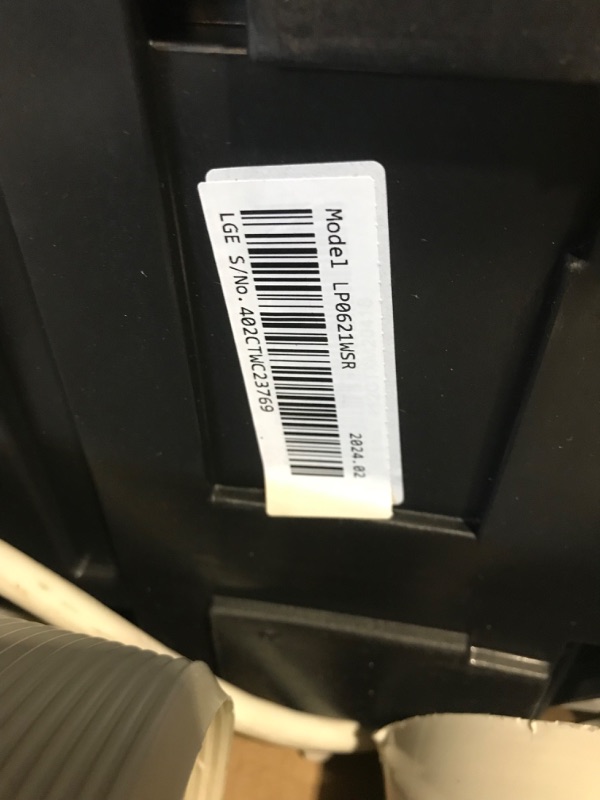 Photo 5 of **MINOR DAMAGE. SEE NOTES/PHOTOS*** LG LP0624WFR Portable Air Conditioner w/Remote, Cools 250 Sq.Ft, Quiet Operation, 115V, 6,000 BTU (9700 ASHRAE), White