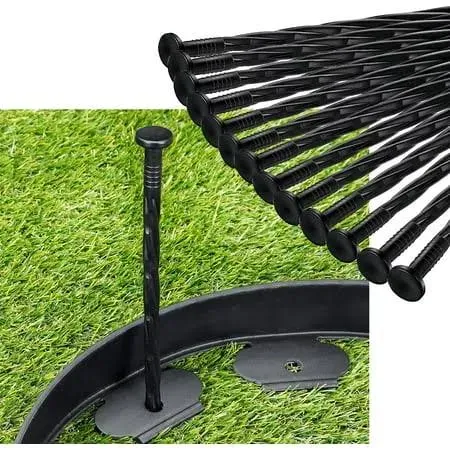 Photo 3 of **DAMAGED PACKAGING- UNKNOWN IF MISSING PARTS*** 60 Pack Plastic Edging Stakes, 8 Inch Heavy Duty Plastic Anchoring Spikes Garden Netting Ground Stakes for Paver Edging, Weed Barriers, Turf, Tent