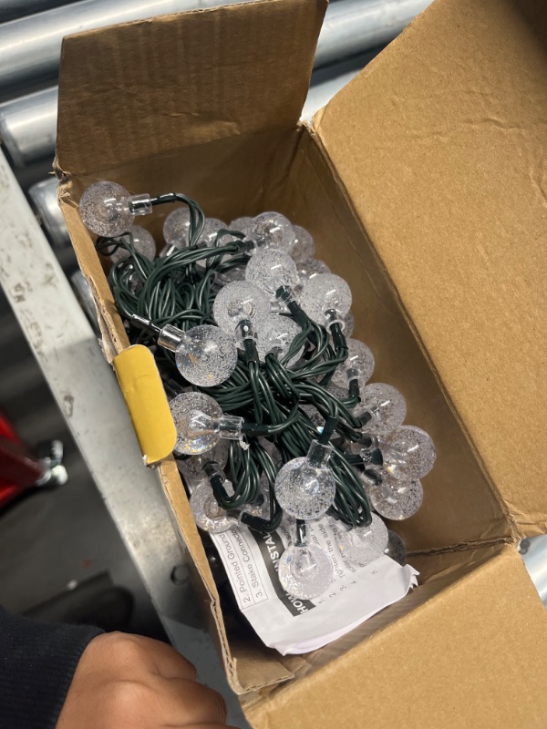 Photo 1 of **DAMAGED PACKAGING- UNKNOWN IF MISSING PARTS*** LORRYTE 2-Pack 100 LED 64FT Purple and Orange Solar Halloween Lights, Outdoor Waterproof Solar Globe String Lights with 8 Lighting Modes, Solar Outdoor Halloween Decorations for Garden Party Patio