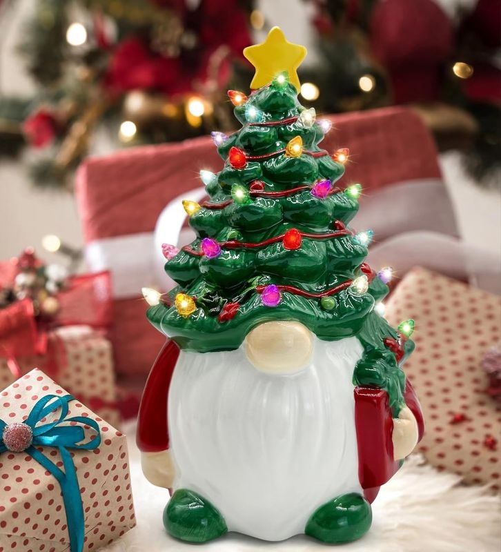 Photo 1 of ***Similar to stock photo***
Ceramic Christmas Tree Decorations, Christmas Gnomes Decorations Indoor, Small Christmas Tree with Lights, Mini Christmas Tree, Ceramic Winter Holidays Table Decor