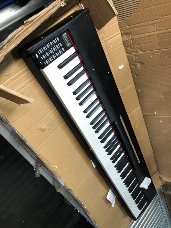 Photo 3 of ***DAMAGED - METAL BENT - MISSING POWER CORD - DOESN'T POWER ON - SEE PICTURES***
Efghfdh 88 Key Digital Piano Keyboard,88 Key Full Size Weighted Hammer Action Electric Keyboard Piano with 200 Rhythms,200 Tones, Piano Keyboard with Stand, TriplePedal,Head