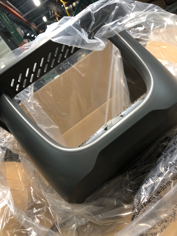 Photo 1 of Enclosed Stainless Steel Litter Box, Extra Large Covered Cat Litter Box for Big Cats, Metal Litter Box with Lid, Easy to Clean, Anti-Urine Leakage, 23.8"L x 16.1"W x 16"H