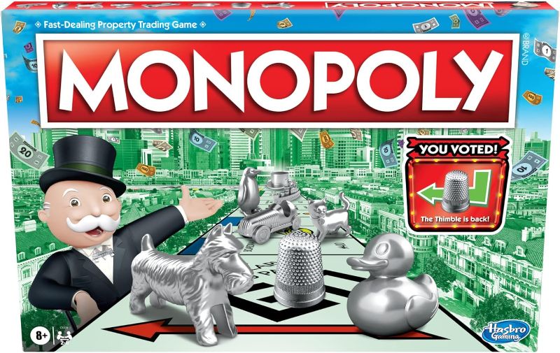 Photo 1 of 
Monopoly Game, Family Board Games for 2 to 6 Players & Kids Ages 8 and Up, Includes 8 Tokens (Token Vote Edition)