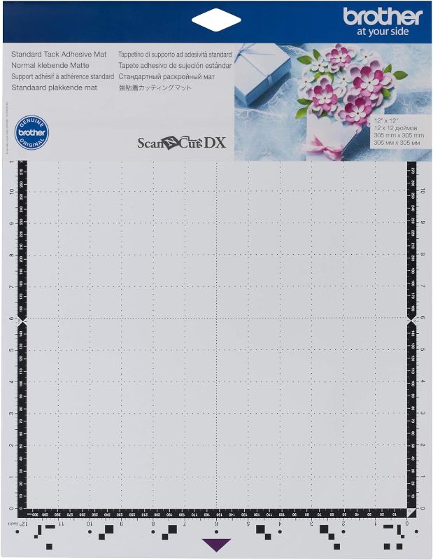 Photo 1 of 
Brother ScanNCut DX Mat CADXMATSTD12, 12" x 12" Standard Tack Adhesive Mat for Cardstock, Vinyl, Foam and More, Use with Brother Cutting Machines