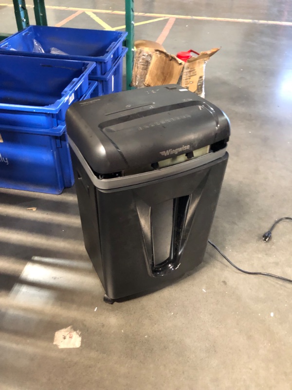 Photo 7 of ***NONREFUNDABLE - MAJOR DAMAGE THIS SALE FINAL - SEE COMMENTS***
Wingwise 58dB Quiet Paper Shredder for Home Office, P-5 Micro Cut High Security, 5.8 Gallon Large Bin Shredders, 9 Sheet, Shreds CD, Credit Card