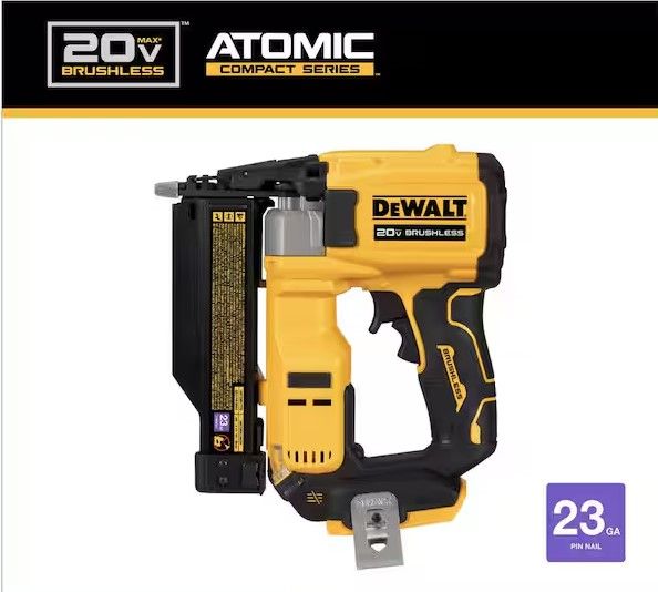 Photo 1 of *** PARTS ONLY ***  DEWALT ATOMIC 20V MAX Lithium Ion Cordless 23 Gauge Pin Nailer Tool Only  *** SEE NOTES ***