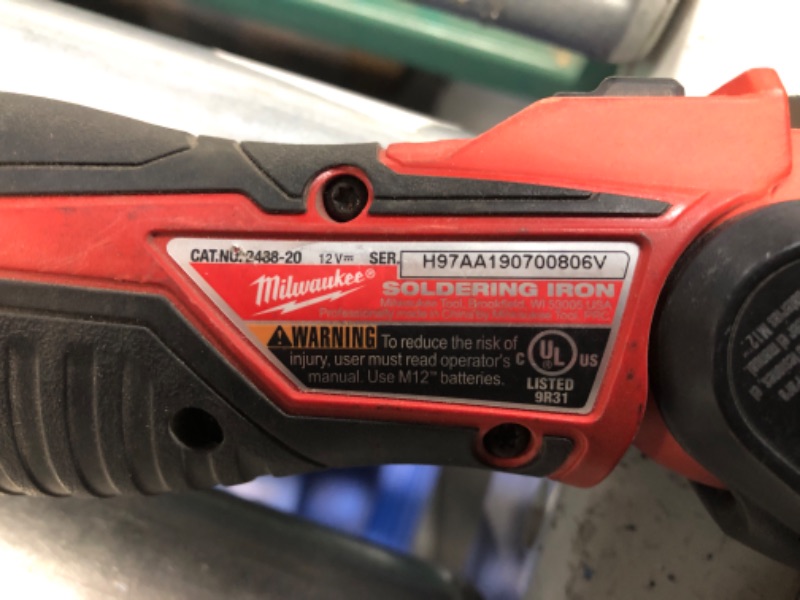 Photo 3 of *** SEE NOTES ***  Milwaukee M12 12-Volt Lithium-Ion Cordless Soldering Iron (Tool-Only)