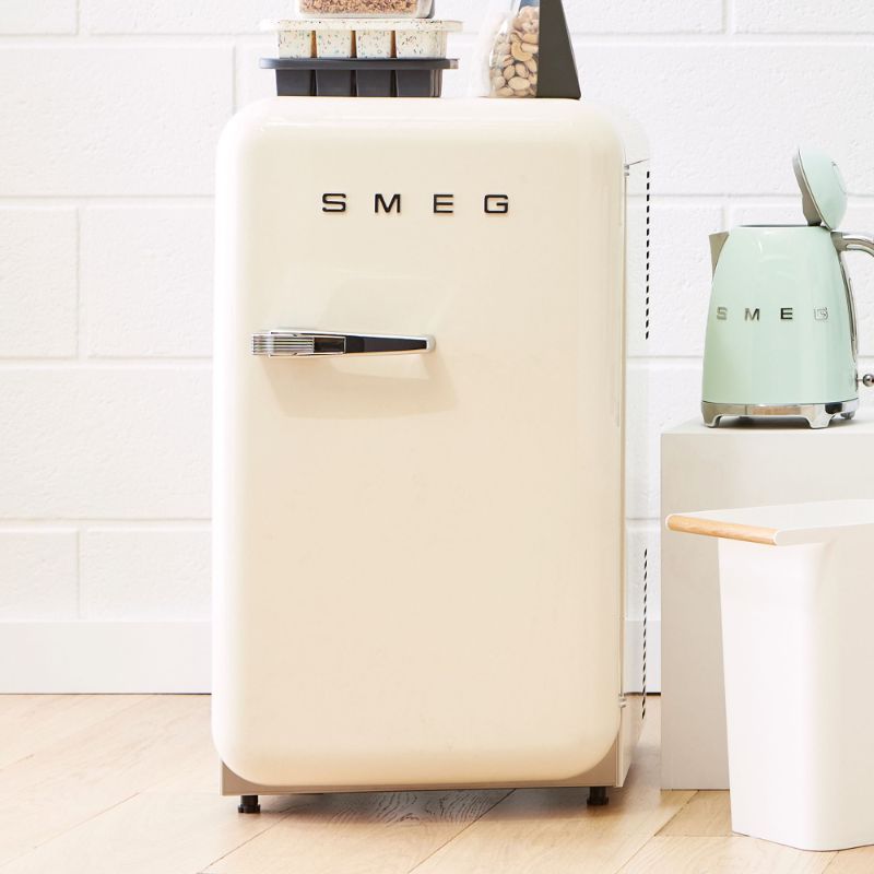 Photo 1 of ***USED - MAJOR DAMAGE - SEE COMMENTS***
SMEG Compact Mini Fridge, Beige, Retro Styling, 19.75" W x 16" D x 29.25" H