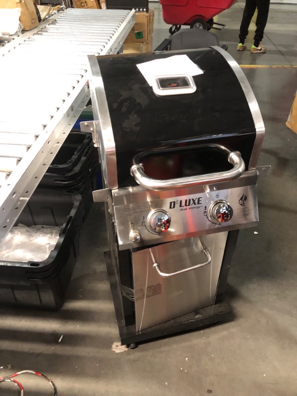 Photo 2 of ***USED - DAMAGED - DENTED - NO PACKAGING - PARTIALLY ASSEMBLED - MISSING PARTS - SEE PICTURES***
Nexgrill Deluxe 2-Burner Propane Gas Grill with Foldable Side Tables, 28,000BTUs, Convertible to Natural Gas, Perfect for Outdoor Cooking & Grilling, BBQ, Pa