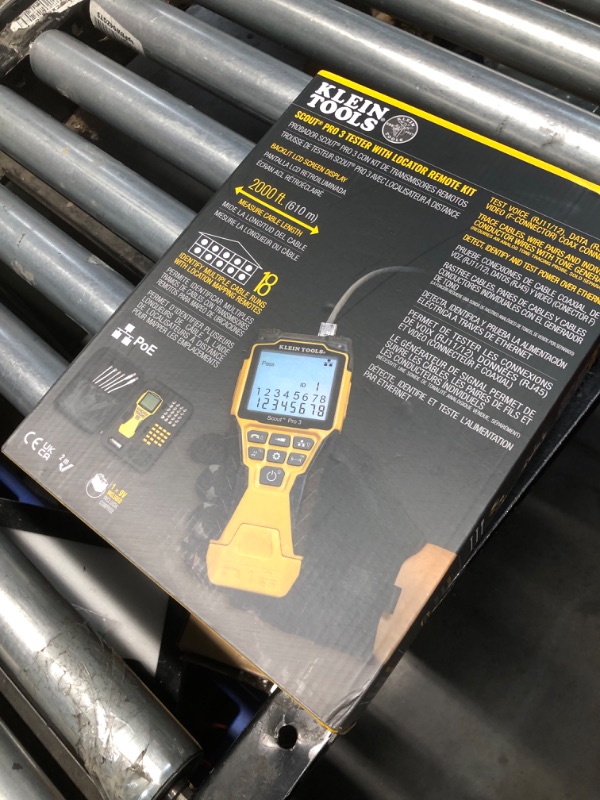 Photo 1 of Klein Tools VDV501-852 Cable Tester with Remote, VDV Scout Pro 3 Test Kit Locates and Tests Voice, Data and Video Cables