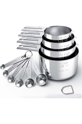 Photo 1 of  Stainless Steel Measuring Cups & Spoons Set, Cups and Spoons