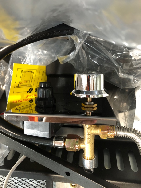 Photo 1 of Ciays Propane Fire Pit, 28 inch Fire Pit Table with Two Cup Holders, 50,000 BTU Steel Gas Fire Pit with Pulse Ignition System, Perfect for Patio, Garden & Backyard Gatherings, CIFPT11B, Black