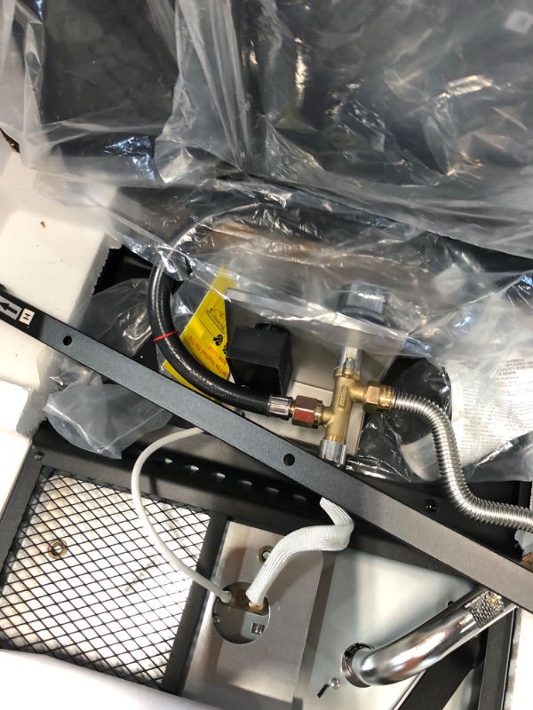 Photo 1 of Ciays Propane Fire Pit, 28 inch Fire Pit Table with Two Cup Holders, 50,000 BTU Steel Gas Fire Pit with Pulse Ignition System, Perfect for Patio, Garden & Backyard Gatherings, CIFPT11B, Black