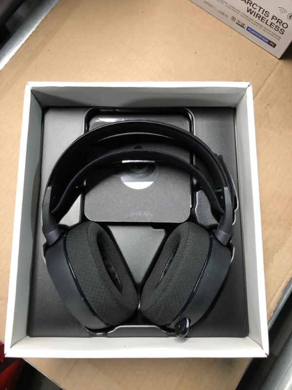 Photo 2 of (CONNECTION ISSUE) SteelSeries Arctis Pro Wireless Headset - Stereo - Black - USB, Mini-phone - Wired/Wireless - Bluetooth - 39.4 ft - 32 Ohm - 10 Hz - 40 kHz - Over-the-head - Binaural - Circumaural - ...