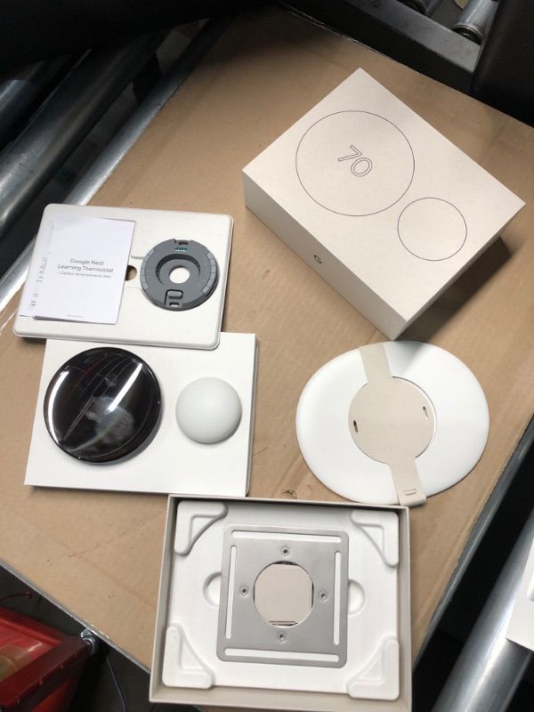 Photo 1 of Google Nest Learning Thermostat (4th Gen, 2024) with Nest Temperature Sensor - Energy Saving Smart Thermostat with Adaptive Eco - Works with Alexa and Google Home App - Polished Obsidian