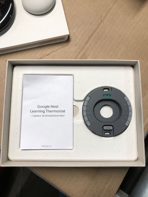 Photo 1 of Google Nest Learning Thermostat (4th Gen, 2024) with Nest Temperature Sensor - Energy Saving Smart Thermostat with Adaptive Eco - Works with Alexa and Google Home App - Polished Obsidian