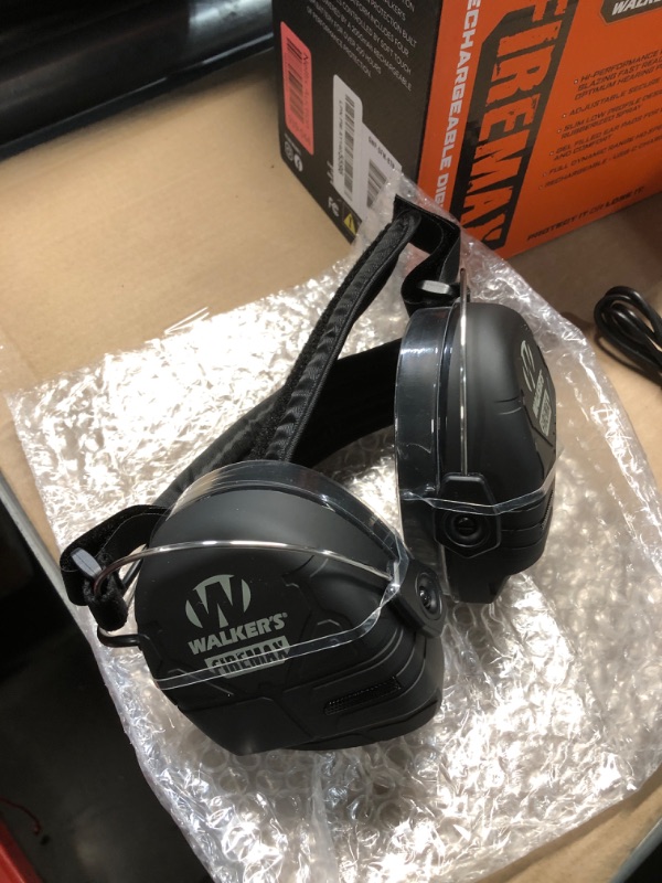 Photo 1 of Walker's Rechargeable Lightweight Shooting Hunting Range Electronic Slim Low Profile Hearing Protection FireMax Behind The Neck Earmuffs