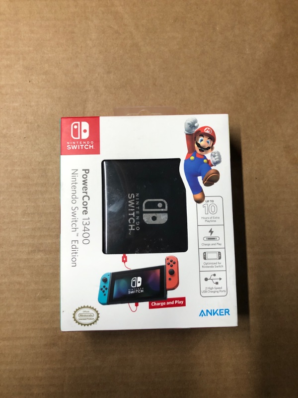 Photo 2 of [Power Delivery] Anker PowerCore 13400 Nintendo Switch Edition, The Official 13400mAh Portable Charger for Nintendo Switch, for use with iPhone X/8, USB-C MacBooks, and More