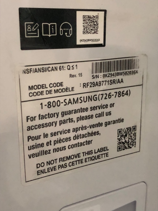 Photo 1 of **Truck or trailer pick up only*** Cosmetic Damage durring shipping See notes**Samsung Bespoke 36 in. 29.0 Cu. Ft. Fingerprint Resistant Stainless Steel French Door Refrigerator