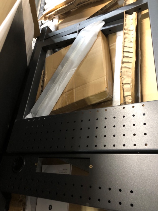 Photo 1 of ACONEE 48" Workbench Heavy Duty, Adjustable Height Workstation with Drawer Storage, Backplate, 2000 LB Load Capacity, Multipurpose Rubber Wood Shop Table with Power Outlets, Hooks, Garage Storage