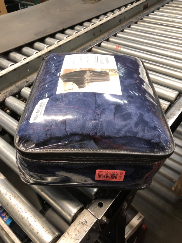 Photo 2 of (USED/FAIR) Arcticbear High-power Stitchless Sherpa Electric Blanket FULL, 10 Fast Heating Blanket,2-8h Auto Off FULL Size Heated Blanket,Warming Blanket,Electric Heated Blanket,Heated Blanket Full Size,60x80Navy